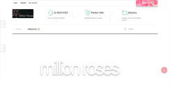 Desktop Screenshot of millionroses.com.au